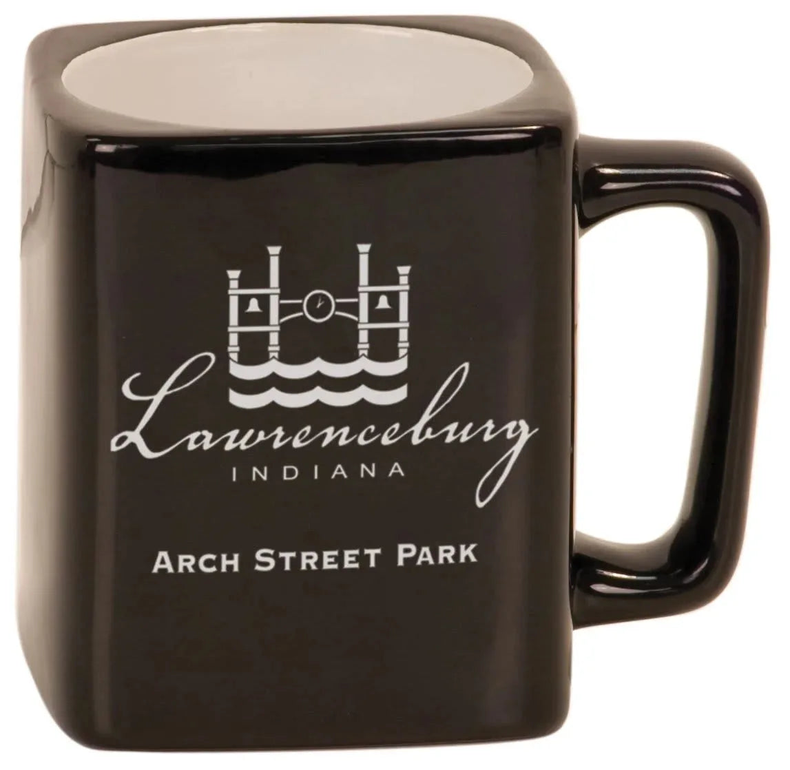 Black 8 oz. Ceramic Square LazerMug