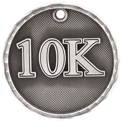 Antique Silver 2" 3D 10K Medal