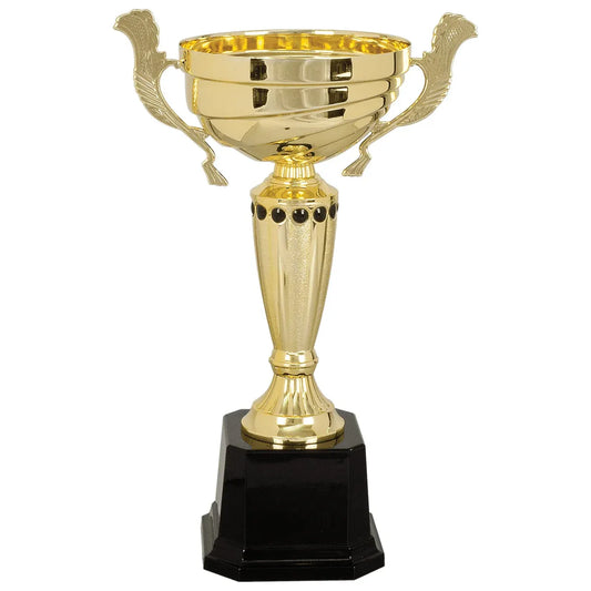 Gold 2 13" Completed Metal Cup Trophy on Plastic Base