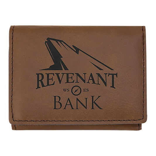 3" x 4" Laserable Leatherette Trifold Wallet — Custom Laser Engraved | Personalized - Image 1