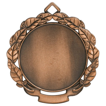 Antique Bronze 2 3/4" Leaf 2" Insert Holder Medal