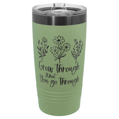 Sage/Ghost Black Polar Camel 20 oz. Summer ION-Plated Ringneck Tumbler with Slider Lid