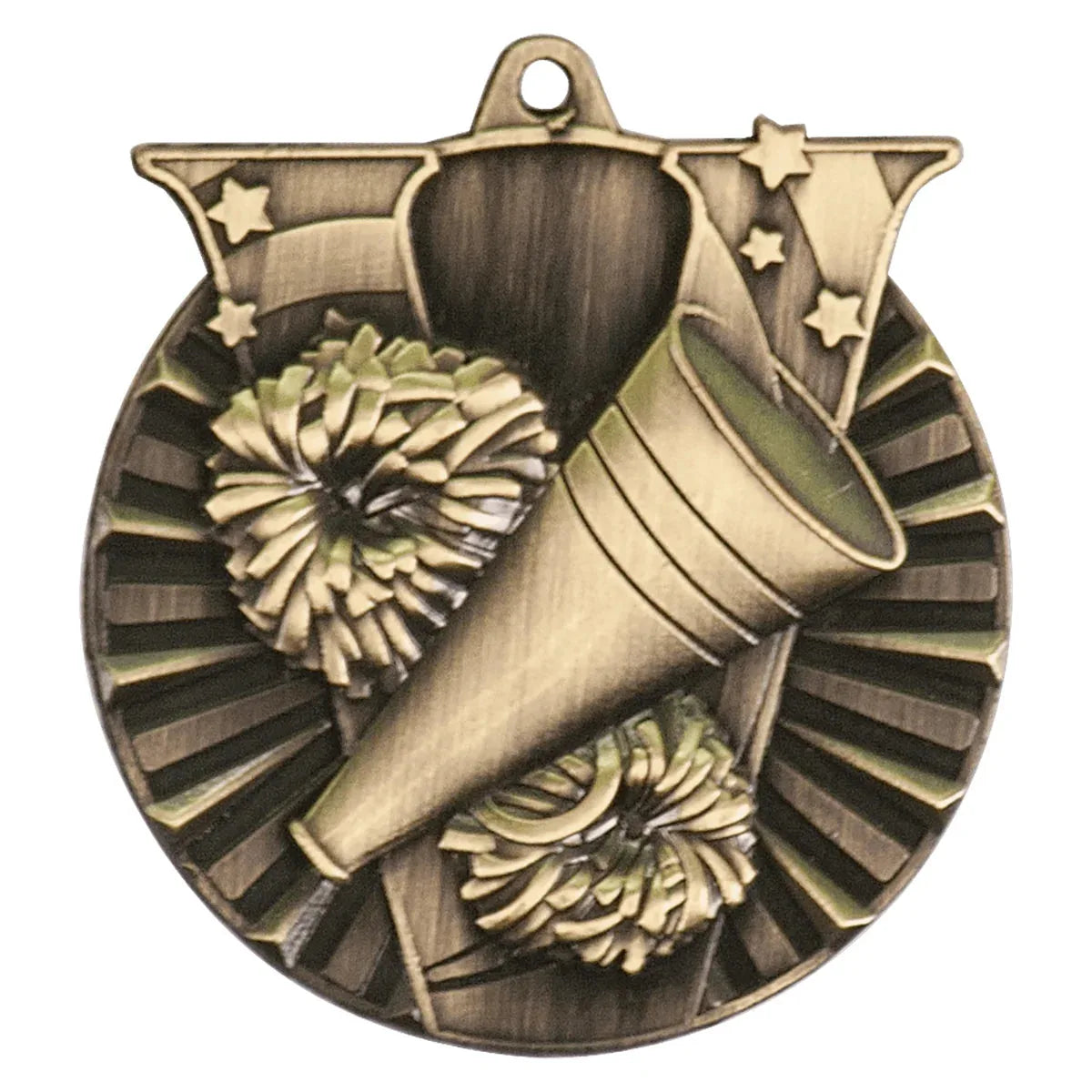Antique Gold 2" Cheer Victory Medal