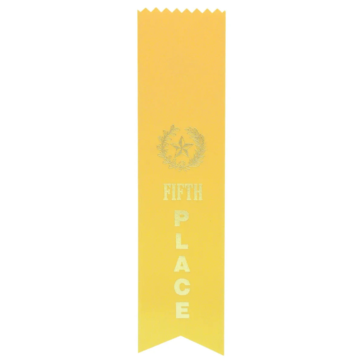 Yellow 5th Place Pinked Top Ribbon