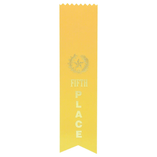 Yellow 5th Place Pinked Top Ribbon