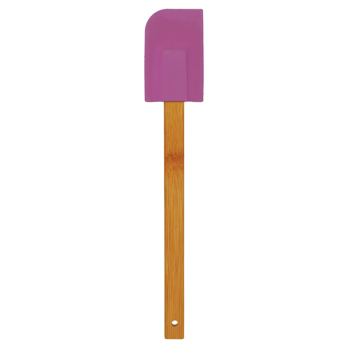 Purple Silicone Spatula with Bamboo 11 3/4" Handle