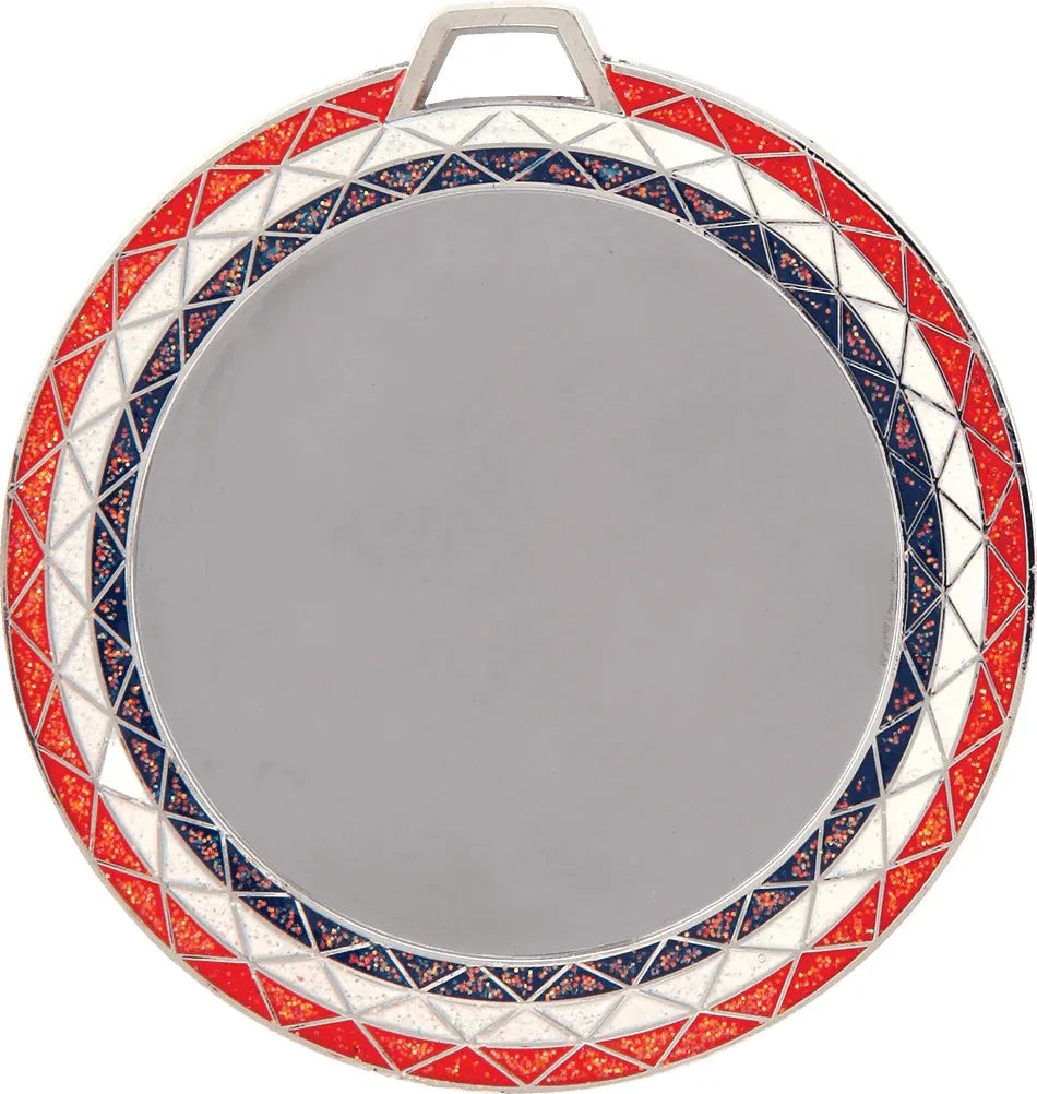 Red/White/Blue 2 3/4" Bling 2" Insert Holder Medal