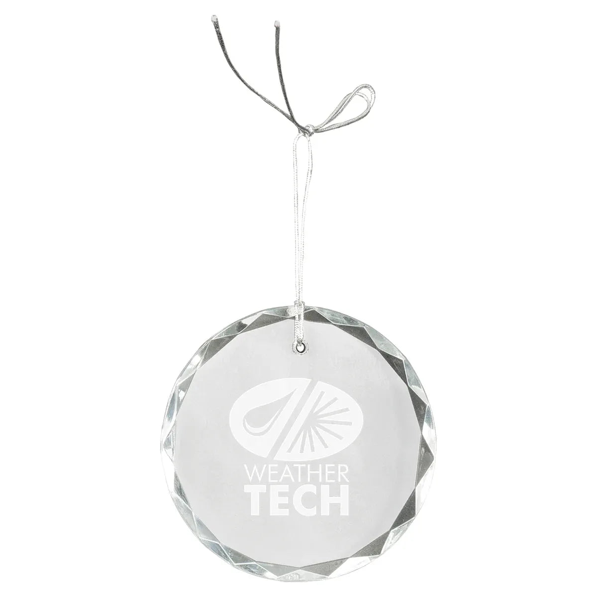 3" Crystal Round Faceted Ornament