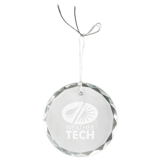3" Crystal Round Faceted Ornament