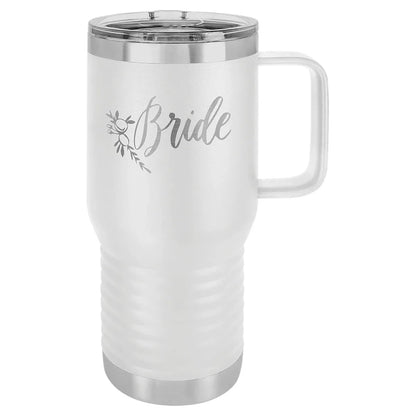 White Polar Camel 20 oz. Vacuum Insulated Travel Mug with Slider Lid