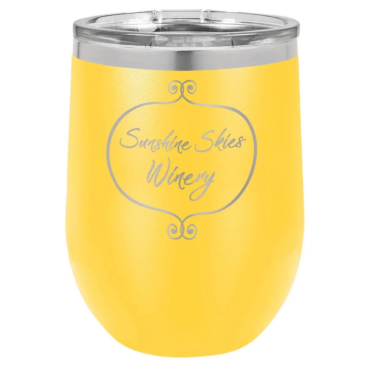 Yellow Polar Camel 12 oz. Vacuum Insulated Stemless Wine Tumbler with Lid