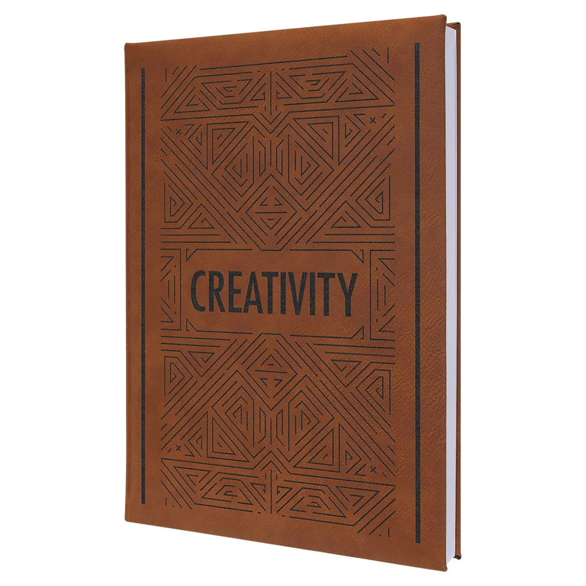 Rawhide 7" x 9 3/4" Laserable Leatherette Sketch Book with Unlined Notepad