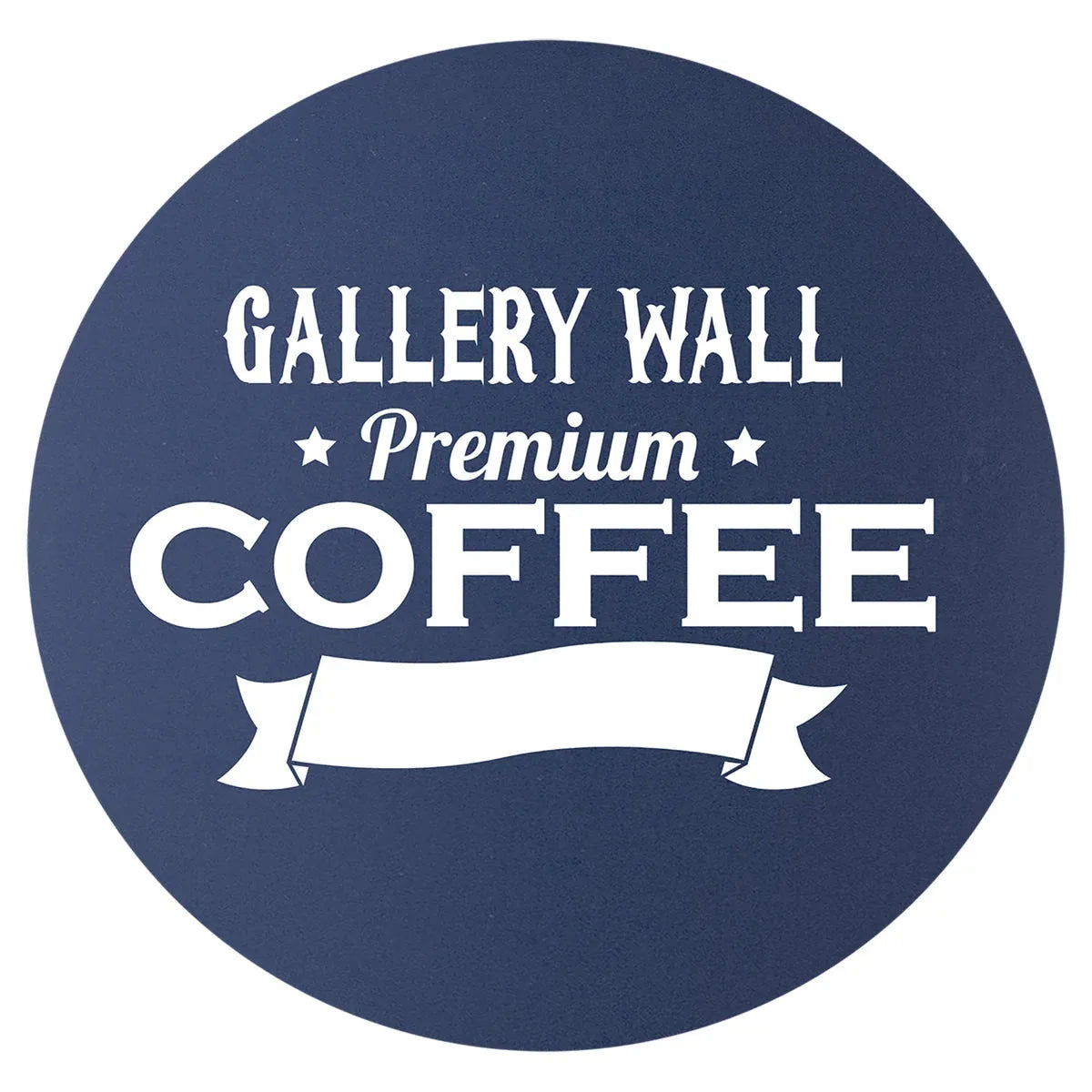Navy Blue White 3 3/4" Round Silicone Coaster