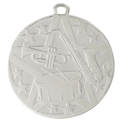 Silver 2" Superstar Band Medal