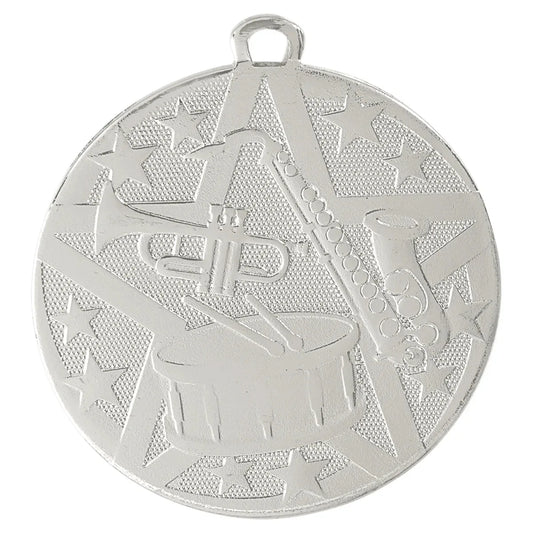 Silver 2" Superstar Band Medal