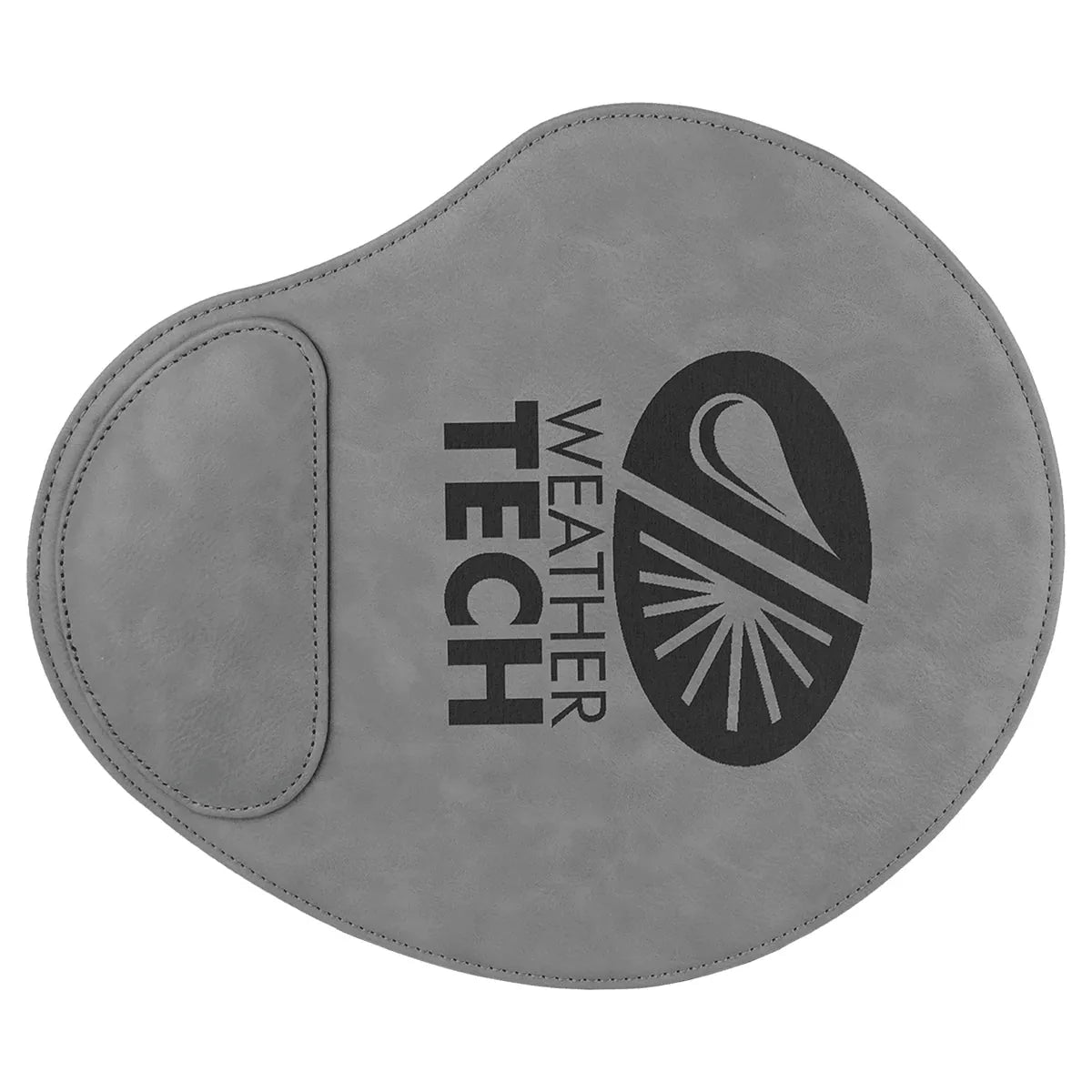 Gray 9" x 10 1/4" Laserable Leatherette Mouse Pad