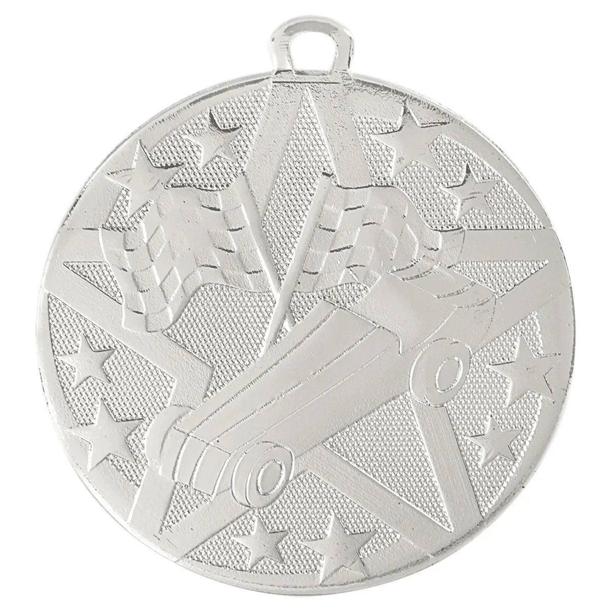 Silver 2" Superstar Pinewood Derby Medal