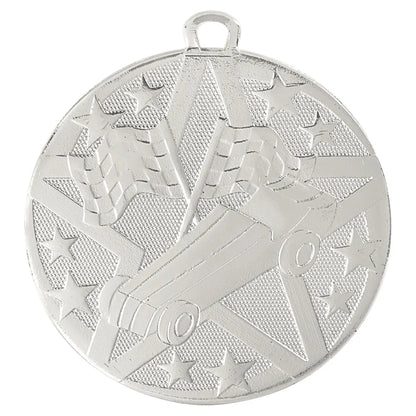 Silver 2" Superstar Pinewood Derby Medal