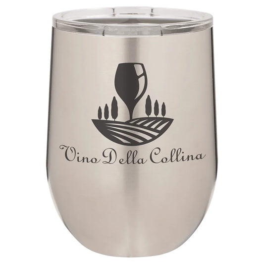 Stainless Steel Polar Camel 12 oz. Vacuum Insulated Stemless Wine Tumbler with Lid