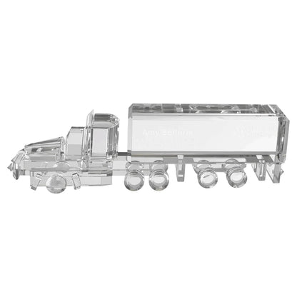 7" x 2 1/4" Crystal Semi Truck