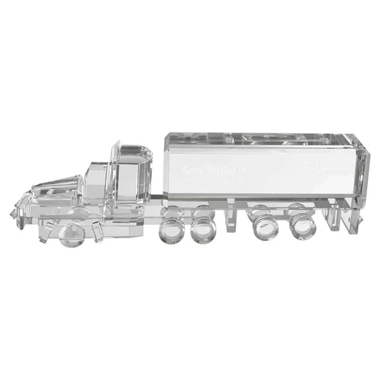 7" x 2 1/4" Crystal Semi Truck