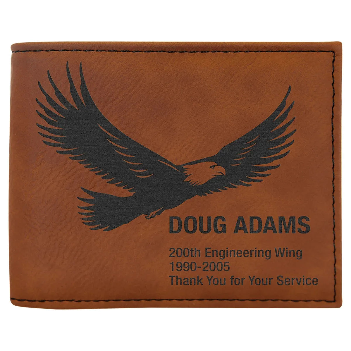 Rawhide Laserable Leatherette Bi-Fold Wallet w/Flip ID Display