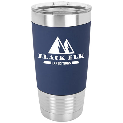 Navy Blue White Polar Camel 20 oz. Tumbler with Silicone Grip and Clear Lid
