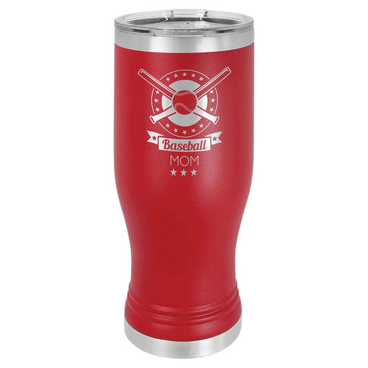 Red 20 oz. Pilsner with Clear Polar Camel Lid