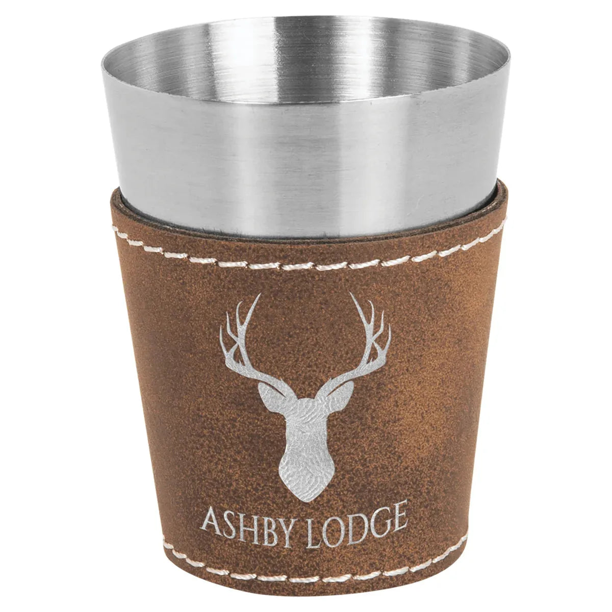 Rustic Silver Stainless Steel 2 oz. Shot Glass