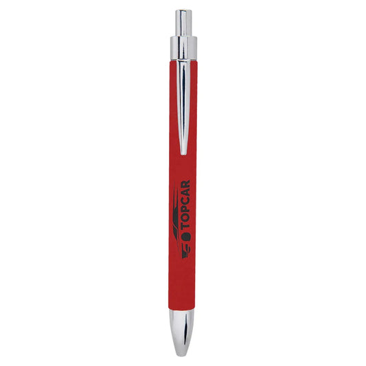 Red Laserable Leatherette Pen