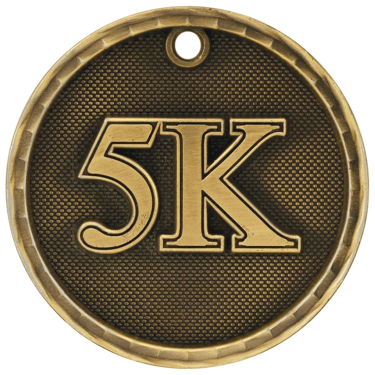 Antique Gold 2" 3D 5K Medal