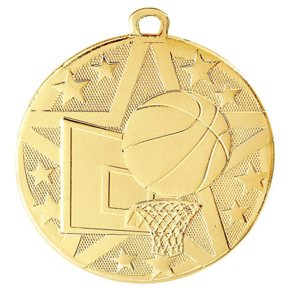 Gold 2" Superstar Basketball Medal