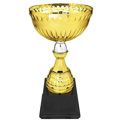10 1/4" Gold & Silver Metal Cup with Plastic Stem and Base