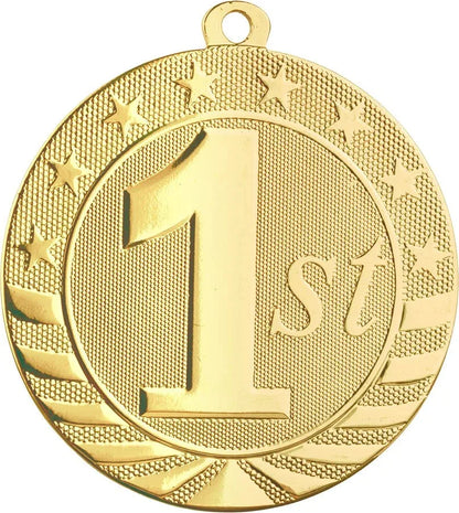 2 3/4" Bright Gold 1st Place Starbrite Medal