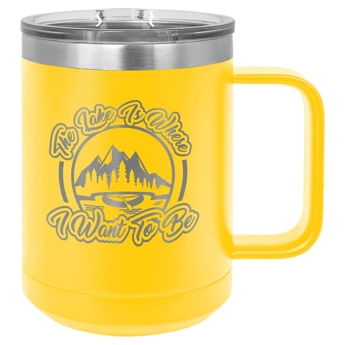 Yellow Polar Camel 15 oz. Vacuum Insulated Mug with Slider Lid