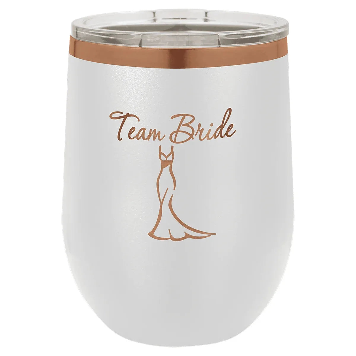 White Rose Gold Polar Camel 12 oz. Stemless Wine Tumbler