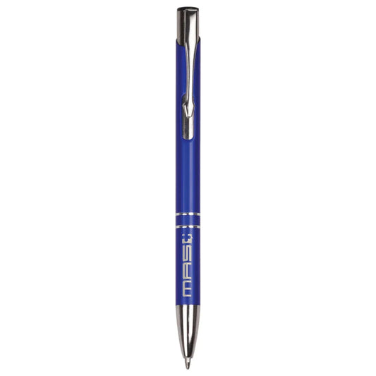 Blue with Silver Trim Laserable Pen