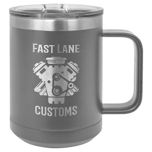 Dark Gray Polar Camel 15 oz. Vacuum Insulated Mug with Slider Lid