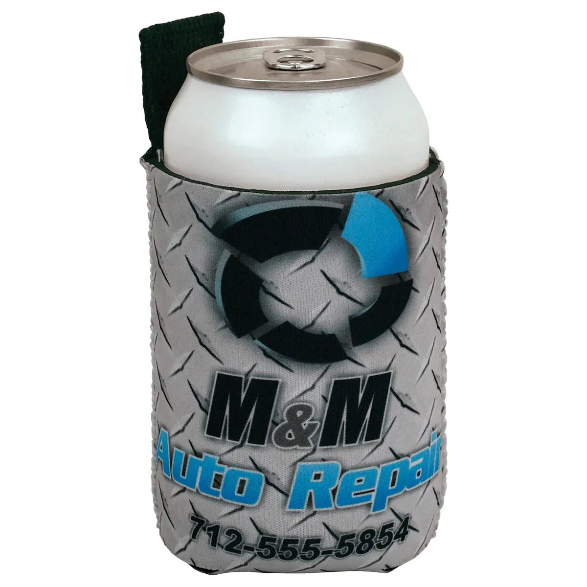 White Sublimatable Beverage Holder with Magnetic Strap