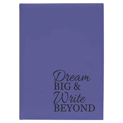 Purple 7" x 9 3/4" Laserable Leatherette Journal with Lined Notepad