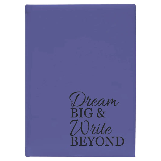 Purple 7" x 9 3/4" Laserable Leatherette Journal with Lined Notepad