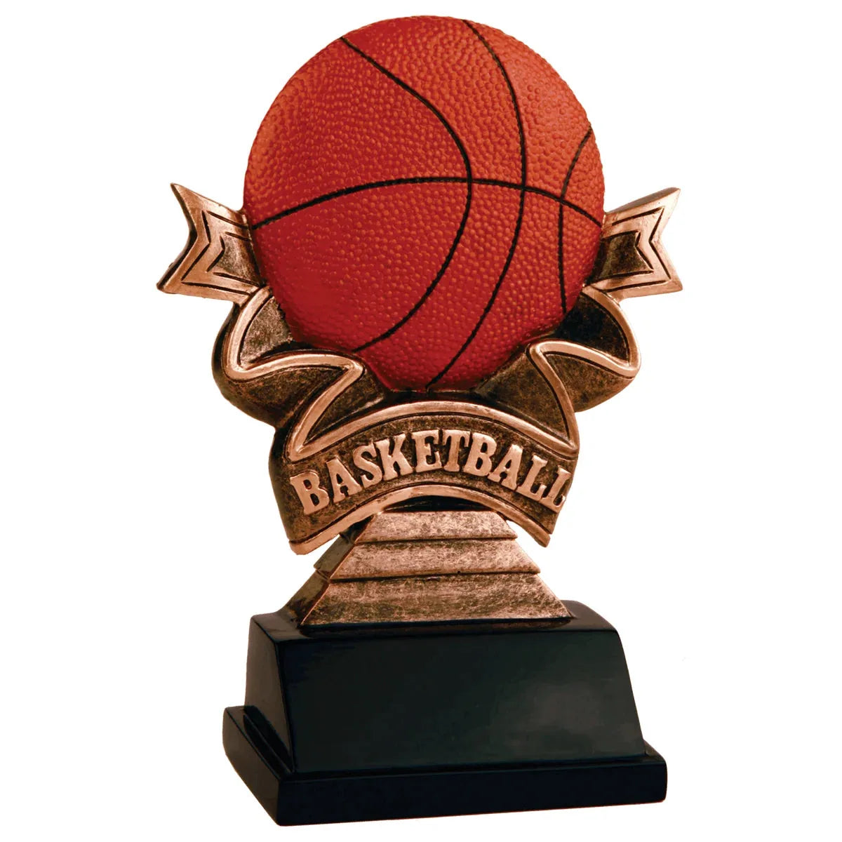 5 1/2" Basketball Ribbon Resin