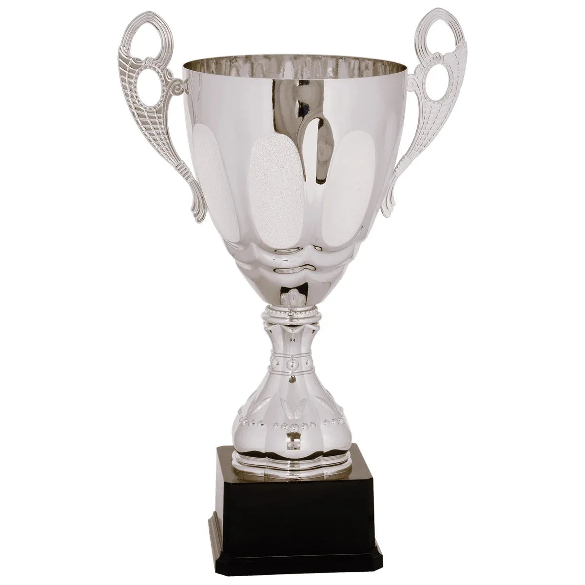 Silver 17 1/2" Completed Metal Cup Trophy on Plastic Base