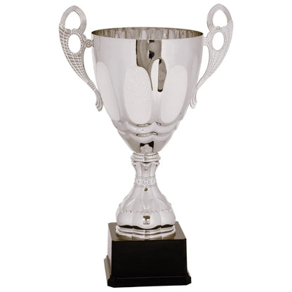 Silver 17 1/2" Completed Metal Cup Trophy on Plastic Base