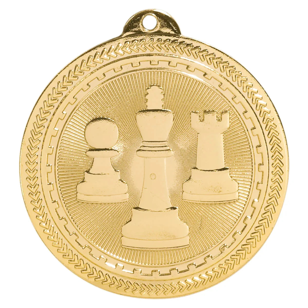 Bright Gold 2" Chess Laserable BriteLazer Medal