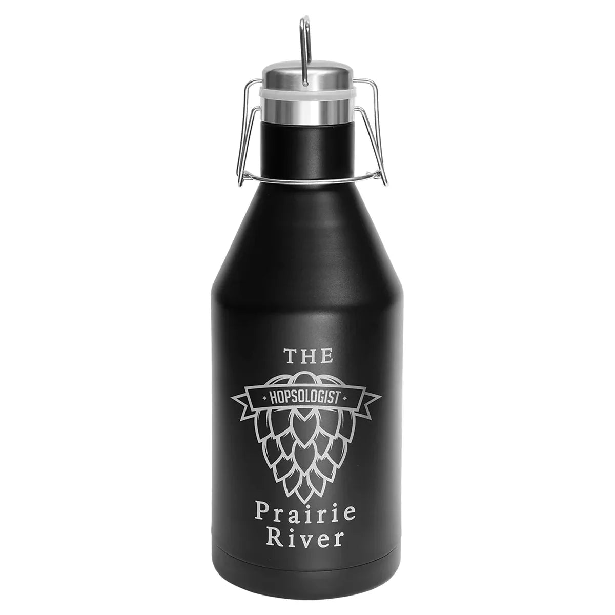 Black Polar Camel 64 oz. Vacuum Insulated Growler with Swing-Top Lid