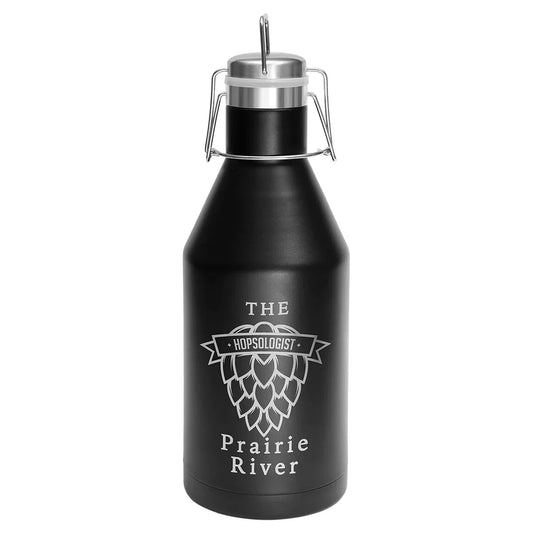 Black Polar Camel 64 oz. Vacuum Insulated Growler with Swing-Top Lid