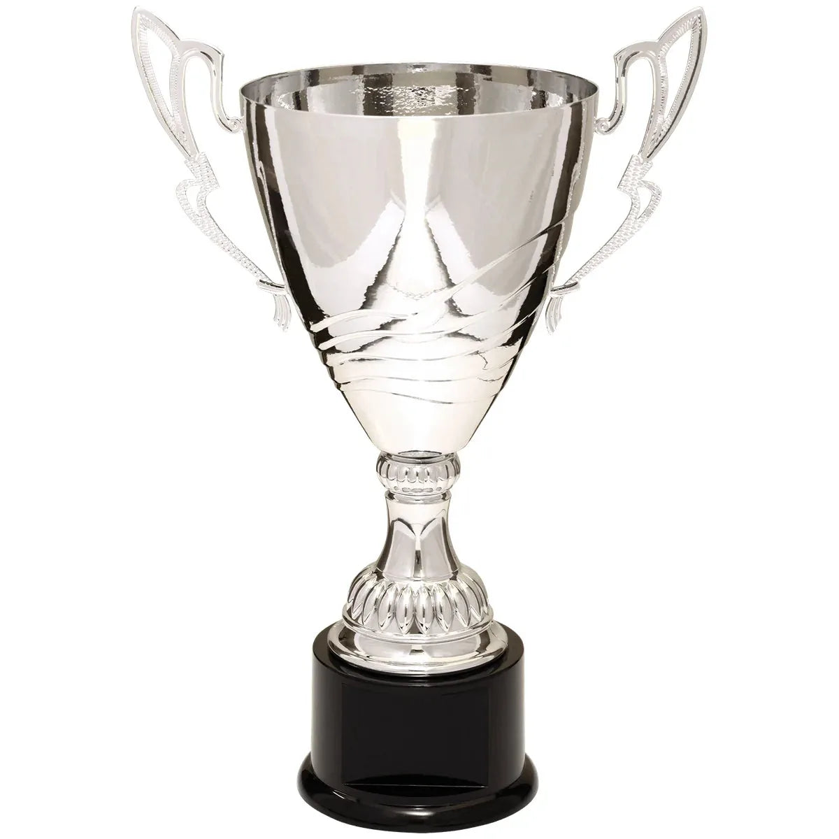 Silver 15" Completed Metal Cup Trophy on Plastic Base