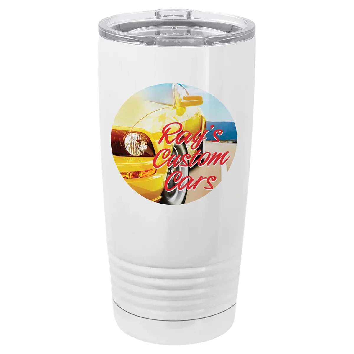 White Sublimatable Polar Camel 20 oz. Vacuum Insulated Tumbler w/Lid