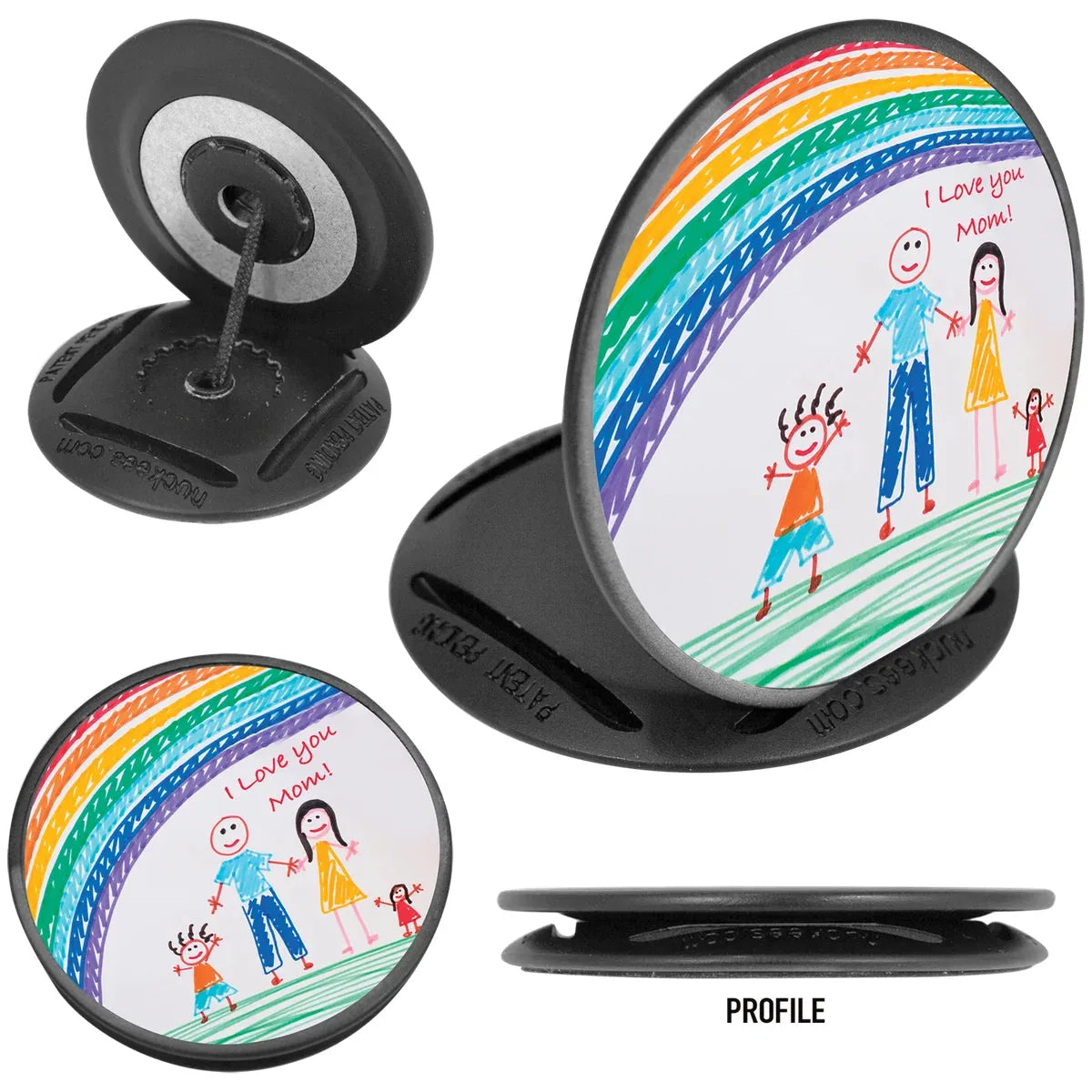 1 1/2" Black Nuckees Phone & Tablet Holder  (Insert not included)